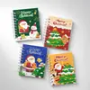 Nuevo Cuaderno de Espiral Navideño de Dibujos Animados A7 Pequeño Cuaderno Portátil de Bolsillo para Niños Diario Estudiantil de Alto Valor