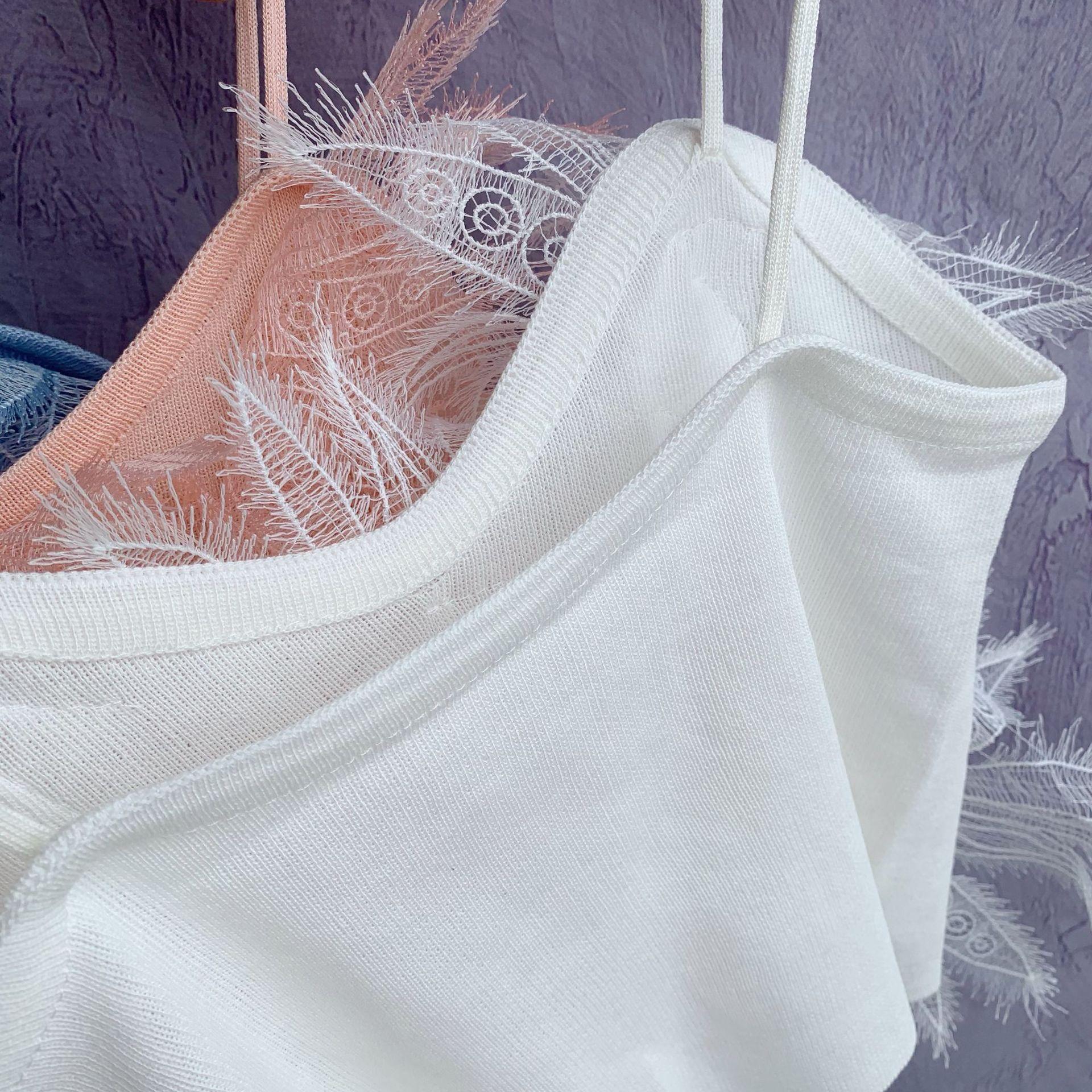 Z-3-30-1  蕾丝羽毛吊带背心 (12)