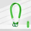 Lanyard para Teléfono Móvil Rayado Antiperdida de Venta Caliente Transfronteriza Cuerda de Teléfono Tejida Parche Adorable Llavero con Doble Anillo Lanyard Venta al por Mayor
