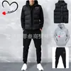 Comercio Exterior Transfronterizo Conjunto de Tres Piezas Sudadera Chaleco para Hombre y Mujer con Forro Polar y Estampado de Corazón Traje Deportivo con Capucha Casual