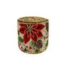 Decoración Navideña Cinta a Cuadros de Lino Sintético Nochebuena Regalo Cinta DIY Decoración de Árbol de Navidad Cinta con Borde de Alambre