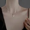 Collar de circón Qingquan para mujer, coreano, pequeño, fresco, diamante redondo, cadena corta simple para clavícula, estudiante, Ins, nicho senior, al por mayor