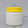 Frasco de plástico de 500g para mascotas, botella de embalaje de PE de mano de 2000 ml, suministros para mascotas, frasco de plástico para proteína en polvo con forma de flor
