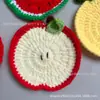 Posavasos Tejidos a Mano Serie Frutas, Productos de Ganchillo Aislantes del Calor Divertidos y Creativos de Venta Caliente Transfronteriza, Venta al por Mayor Directamente del Fabricante