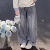 2026 Otoño Temprano Nuevo Minimalista de Nicho para Niñas Sudadera con Capucha tipo Polo de Rayas de Dibujos Animados Conjunto de Jeans Estilo Coreano