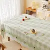 Nuevo Mantel Estilo Crema, Impermeable, Resistente al Aceite, Lavable, Resistente al Calor, Mantel Fresco de Dibujos Animados, Cubierta para Mesa de Café con Ambiente