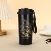 Taza de Café Suzuki Orquídea de Alto Valor Estético Termo de Acero Inoxidable 304 Lujo Ligero para el Hogar/Oficina Portátil Taza de Doble Uso