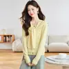Xale Novo Estilo Outono 2025 Suéter de Malha Feminino Manga Longa Solto Gola Redonda Camisa Básica Emagrecedora