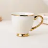 Caneca de Cerâmica Criativa Eletrodepositada de Luxo Leve para Casa, Escritório, Chá da Tarde, Restaurante, Xícara de Café, Caneca de Lembrança