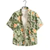 Camisa de Flores Harajuku Literaria de Manga Corta para Vacaciones de Verano en la Playa Tailandia Yunnan Festival de Salpicaduras de Agua Mismo Estilo para Hombres y Mujeres Hawái
