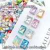10*14mm Azúcar de Roca Largo Rectángulo Punta Inferior Diamante para Uñas Punto Explosivo Diamante de Punta Inferior Popular Popular Decoración para Uñas al por Mayor