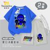 Sprunki Rhythm Box Colección de Personajes Camiseta de Manga Corta Pantalones Cortos Traje de Verano de Algodón Transpirable para Niños y Niñas