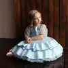 Vestido de Princesa para Pasarela de Niñas, Vestido de Gala para Anfitrionas de Cumpleaños Infantiles, Vestido Brillante de Navidad para Actuaciones de Niñas