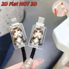 Protector de cable de datos con patrón de gato en forma de corazón, anti-rotura, protector de cable de datos para teléfono móvil Tipo-C