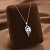 Comercio Exterior de Amazon Venta Caliente Collar de Acero de Titanio Temperamento Femenino Circonita Microincrustada Personalidad Cadena para Clavícula de Alto Sentido Colección Joyería