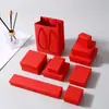 Caja de embalaje para joyería, lista para usar, para collares, anillos, regalos navideños sencillos, venta al por mayor de fábrica.