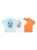 Ropa Infantil Dk 26 Estilo Verano Estilo Japonés Divertida Fresca Secado Rápido Manga Corta Camiseta Casual para Niños y Niñas