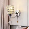 Lámpara de Pared de Cristal Transfronteriza Estilo Minimalista Moderno para Escaleras, Pasillos, Vestíbulos, Dormitorios, Lámpara de Cristal de Lujo Ligero Estilo Americano Venta al por Mayor en Stock