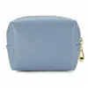 Bolsa Pequeña Cuadrada Octagonal de Cuero PU para Almacenamiento de Cosméticos, Color Sólido, Bolsa de Maquillaje de Regalo, Portátil, Impermeable, Resistente al Desgaste para Viajes