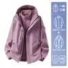 Chaqueta Exterior Estilo Montaña para Mujer 2026 Primavera/Otoño Tres en Uno Cortavientos Impermeable Abrigo para Senderismo y Montañismo