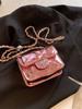 Moda de Verano Charol Brillante Mini Bolso para Mujer 2024 Nuevo Estilo Occidental Estilo Chanel Rombo Cadena Bolso Cruzado