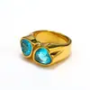 Diseño de nicho ins europeo y americano lujo ligero anillo de titanio y acero con gema en forma de corazón moda femenina corazón anillo de oro de 18 quilates al por mayor