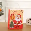 Nochebuena Navidad Empaque de Navidad En stock Nuevo Producto Caja de Regalo Navideña de Mano Muñeco de Nieve Reno Papel Kraft Bolso de Mano Navideño