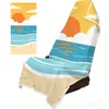 Cubierta de silla para toalla de playa espesa de microfibra ultrafina más vendida de Amazon, toalla de playa para silla dos en uno nueva al por mayor del fabricante