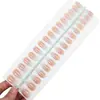 Unhas Postiças Transfronteiriças Exquisite Pontas de Unha Estilo Minimalista Francês Europeu e Americano Pontas de Unha Versáteis Elegantes Tiras Prontas Venda Direta de Fábrica