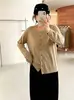 Cárdigan Básico de Punto de Color Sólido para Mujer Tallas Grandes Mujer Estilo Otoño 2026 Chicas Gorditas Cuello Redondo Holgado Adelgazante Ropa Exterior