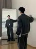 Direto da Fábrica Estilo Japonês Masculino Retrô Gola Redonda Falso Duas Peças Cardigã Outono/Inverno Solto Casual Tricô Toque de Luxo