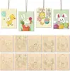 Piezas de Madera de Pascua Transfronterizas Sin Terminar Bricolaje Pintura Infantil Conejo Huevo Decoración Artesanía de Madera Adornos Colgantes