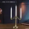 Adorno de Candelabro Retro de Hierro Forjado Europeo Sala de Estar Comedor Decoración de Atmósfera para Cena a la Luz de Velas Decoraciones Creativas para el Hogar
