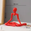 Figura Abstracta Yoga Pensador Manualidades de Plástico Adornos Lindos Decoraciones Hechas a Mano para Habitación Arte Sala de Estar