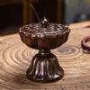 Lámpara de loto Estufa de cobre de loto zen Quemador de incienso de cobre puro Quemador de incienso de sándalo antiguo para el hogar Nuevo quemador de incienso chino Decoración