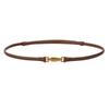 Cinto de Couro Feminino com Saia Decorativo Emagrecedor Camada Superior Couro Bovino Estilo Coreano Simples Versátil Fivela Ajustável Cinto para Mulheres