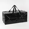 Bolsa Tejida Móvil Gran Capacidad Engrosada Extra Grande Plástico Hogar Plegable y Organizadora Bolsa de Empaque Piel de Serpiente Bolsa de Almacenamiento para Mudanza