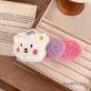 Doce e Fofa Presilha de Cabelo de Pelúcia de Desenho Animado, Presilha de Cabelo Feminina em Forma de Coração para Franja, Presilha Lateral, Grampo de Cabelo, Acessório de Cabelo