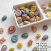 Caja Misteriosa Acrílico con Patrón Estilo Japonés Retro Borde Dorado Color Versátil DIY Abalorios Materiales Hechos a Mano para Principiantes