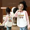 Nova Camiseta de Manga Longa Color Block Estilo Coreano para Meninas, Base para Primavera e Outono, Top Elegante de Outono Slim Fit para Crianças