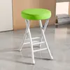 Silla Shengbangrong, taburete redondo, taburete plegable, escritorio simple, silla de dormitorio con respaldo suave, silla de balcón portátil