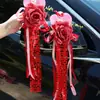 Decoración de Coche de Boda Coloridos Personajes Felices Pegatinas para Coche Sin Residuos Decoración de Coche de Equipo de Bienvenida Serpentinas Juego Completo Pegatinas Estáticas de Boda