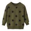 Suéter Infantil Masculino de Malha Terry Algodão Manga Longa Suéter Cartoon Nova Roupa de Outono para Meninos Marca Estilo Europeu e Americano Roupa Infantil