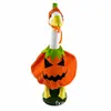 Bestseller transfronterizo disfraz de ganso calabaza de Halloween 23 pulgadas atuendo de ganso para porche juego de decoración de sombrero de calabaza de ganso para jardín