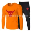 Conjunto de Duas Peças T-shirt Confortável de Manga Longa da Moda com Gola Redonda + Calça de Moletom Conjunto de Roupa para Atividade ao Ar Livre Venda Direta da Fábrica