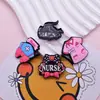 Acessórios de Joia da Série de Desenhos Animados de Enfermagem Transfronteiriça Broche Decorativo Plano Acessórios para Mala DIY Patch Decorativo Médico de Borracha Macia
