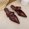 Zapatos Mula de Nuevo Estilo Fairy Mary Jane Verano 2026 con Punta Cerrada y Puntiaguda, Sandalias de Cuña Estilo Francés para Mujer