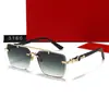 Gafas de Sol sin Montura de Doble Puente Estilo Nuevo Moda Europea y Americana Gafas de Sol para Conducir para Hombres 3160