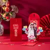 Sobres Rojos de Boda en Estilos Chino y Occidental, Sobres Rojos de Dibujos Animados 3D para Regalos de Boda, Sobres Rojos Festivos para Dinero de Regalo