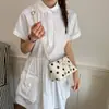 Exquisito Bolso de Lunares para Mujer 2026 Nuevo Verano Moda de Nicho Versátil Bolso de Hombro Único Bolso Cruzado Tipo Cubo